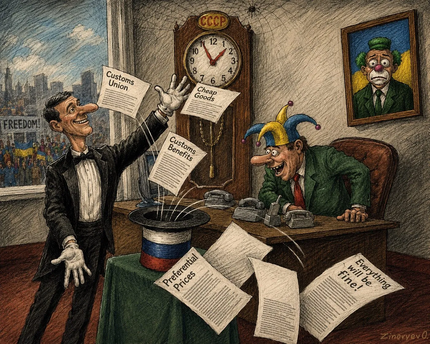 Cartoon by Oleksandr Zinovyev