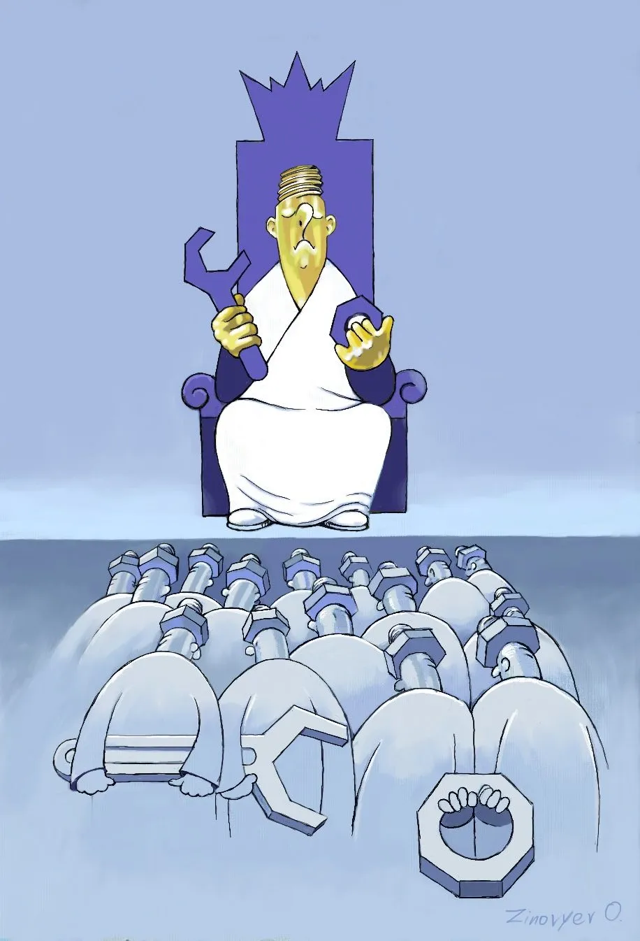 Cartoon “Bolts and Nuts” by Oleksandr Zinovyev