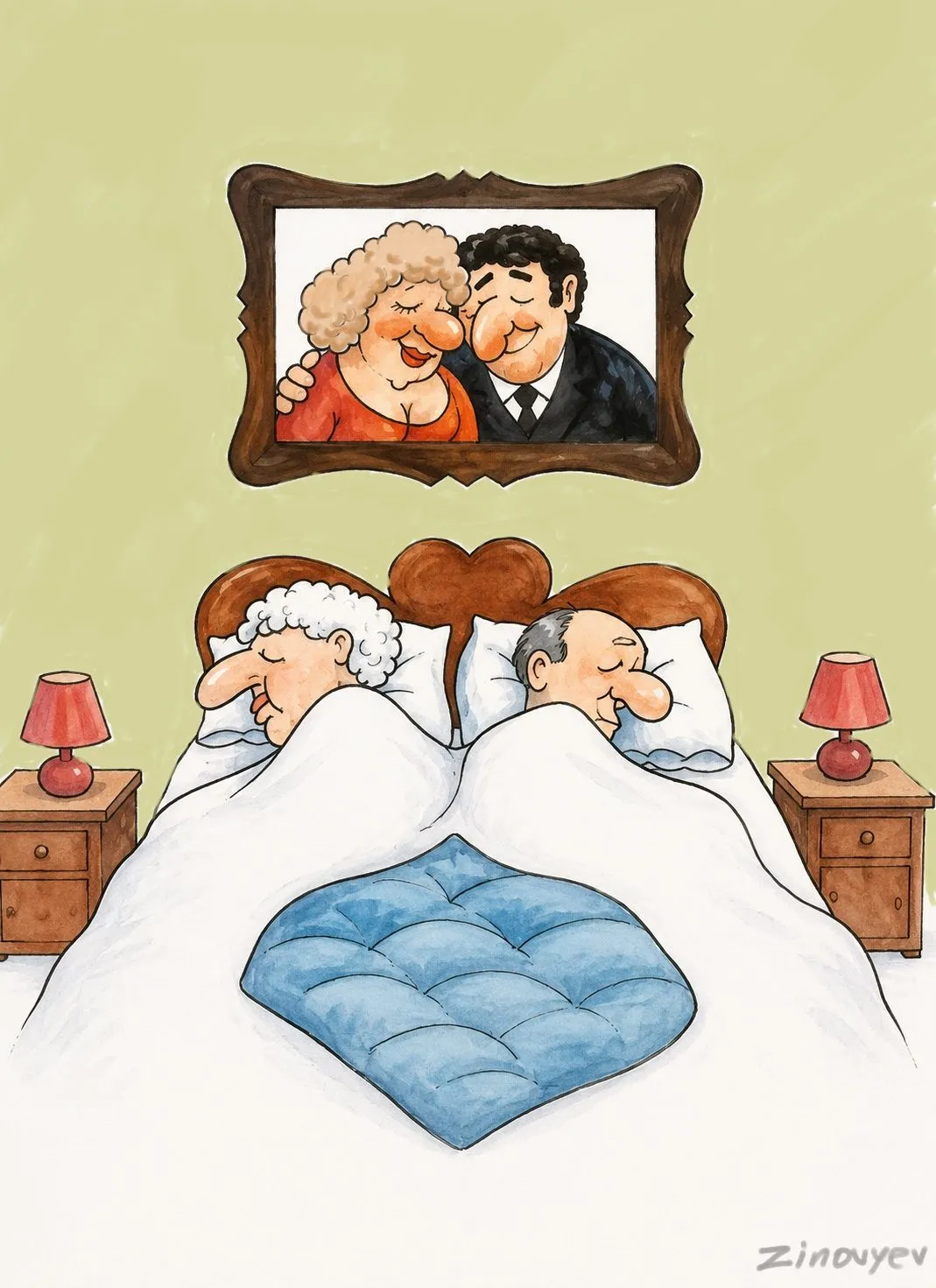 Cartoon “Before and After” by Oleksandr Zinovyev