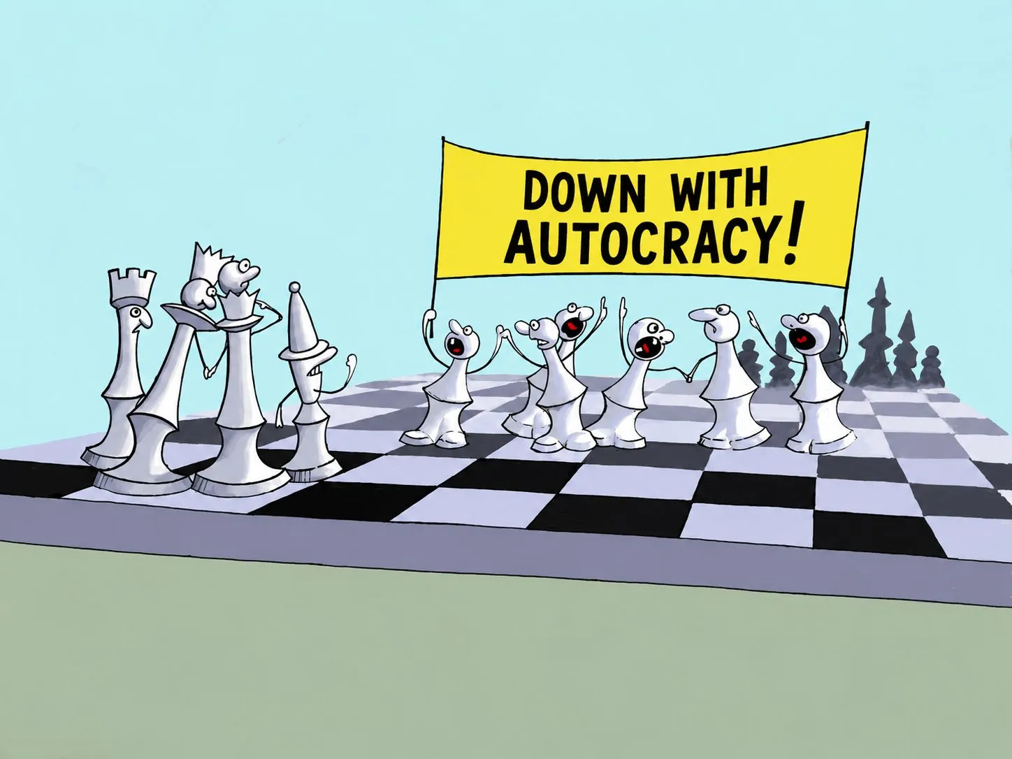 Cartoon “French Leave” by Oleksandr Zinovyev