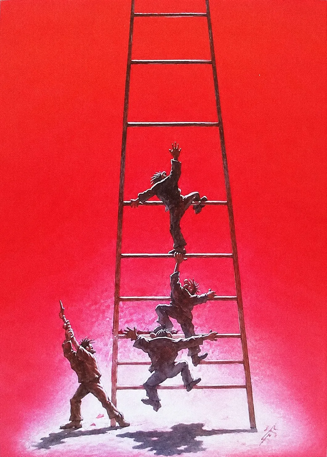 Cartoon “The Ladder of Power” by Oleksandr Zinovyev