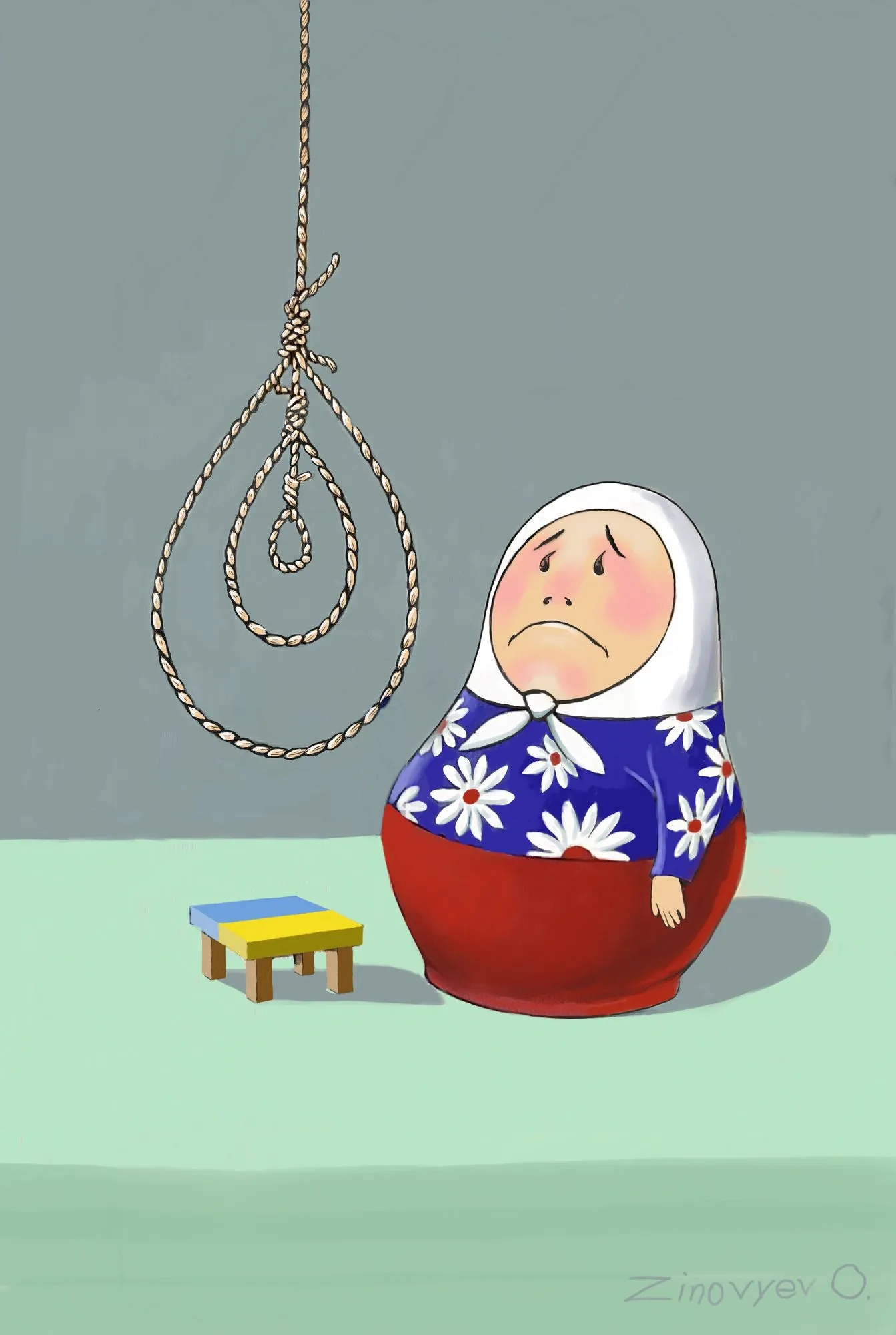 Cartoon “Curtains” by Oleksandr Zinovyev