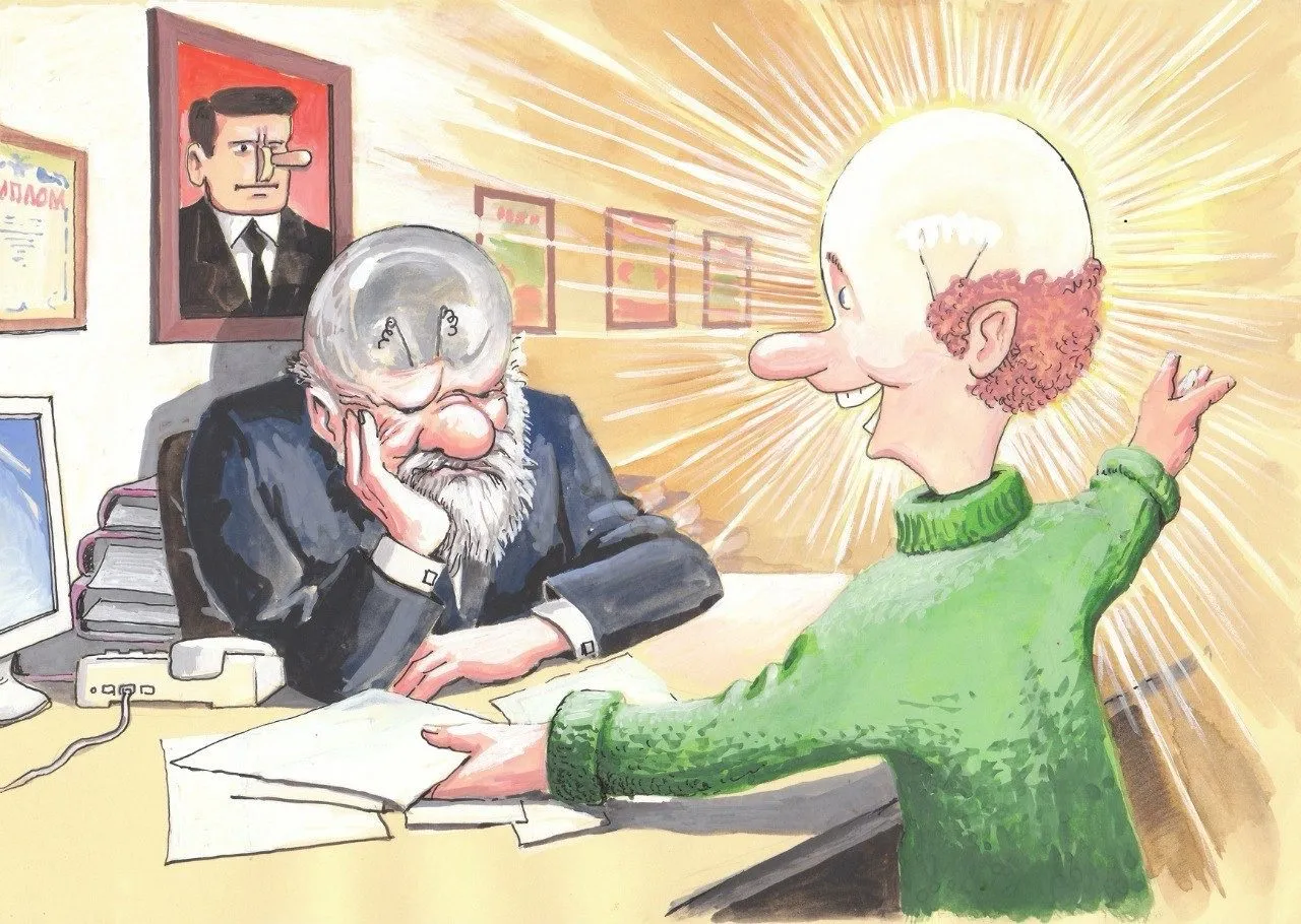 Cartoon “Light and Darkness” by Oleksandr Zinovyev