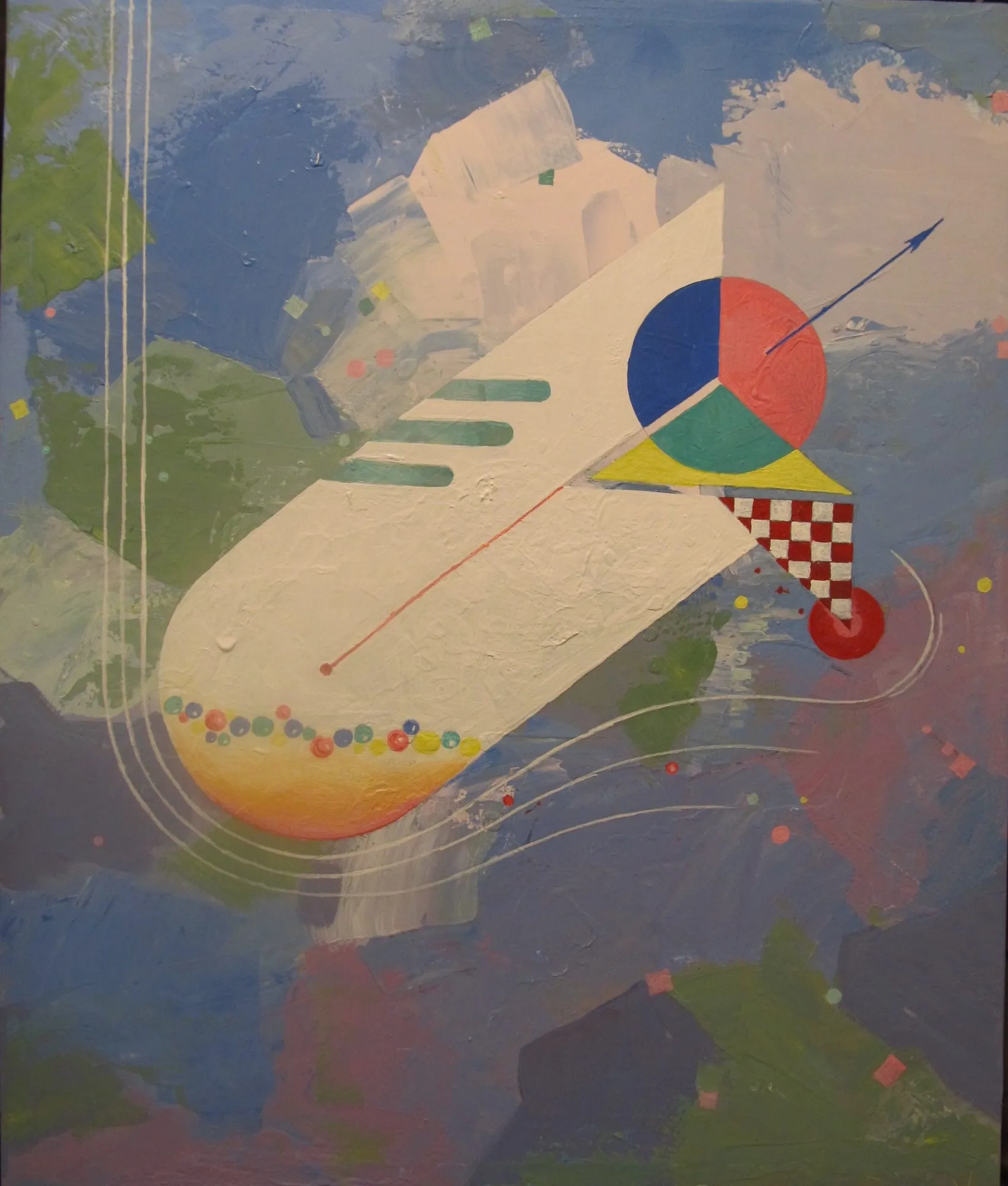 Work on paper “Abstraction X” by Oleksandr Zinovyev