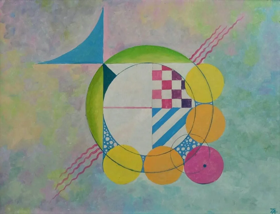 Painting “Abstraction: Little Fish” by Oleksandr Zinovyev