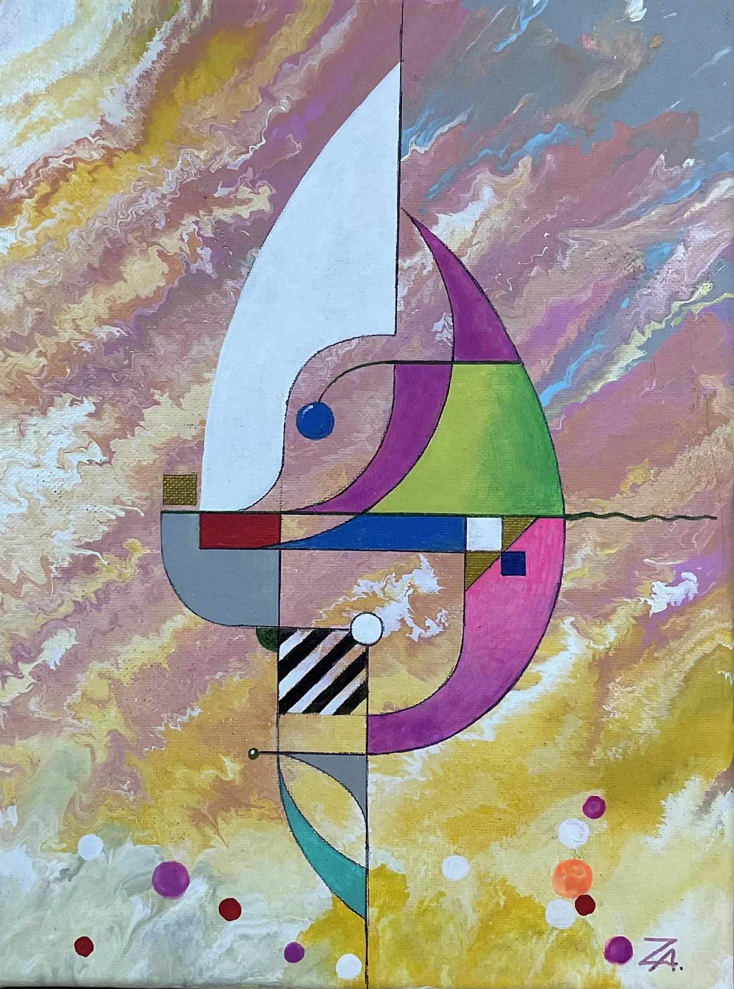 Painting “In Masks” by Oleksandr Zinovyev