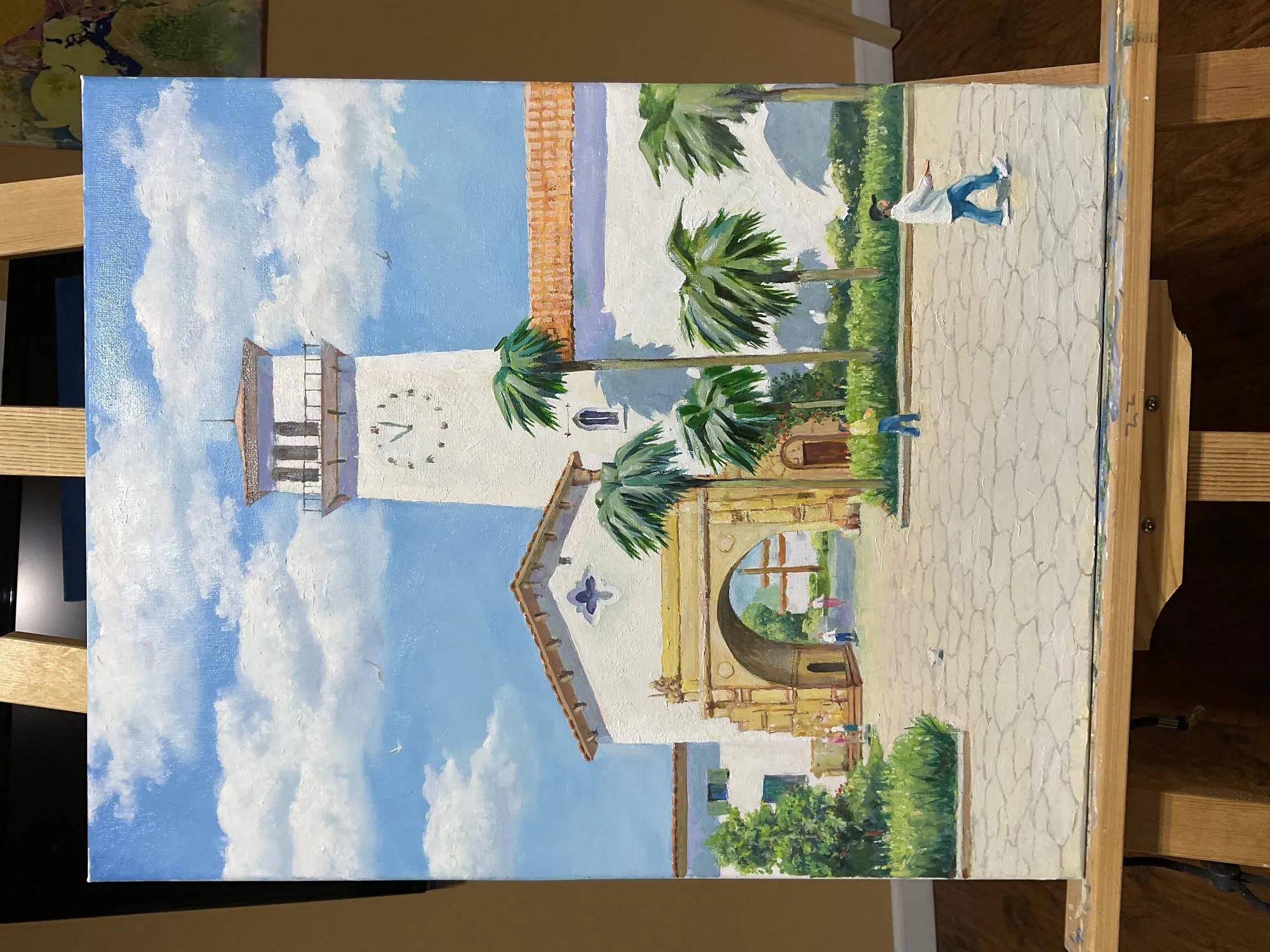 Painting “Study: The Mission, Santa Barbara” by Oleksandr Zinovyev