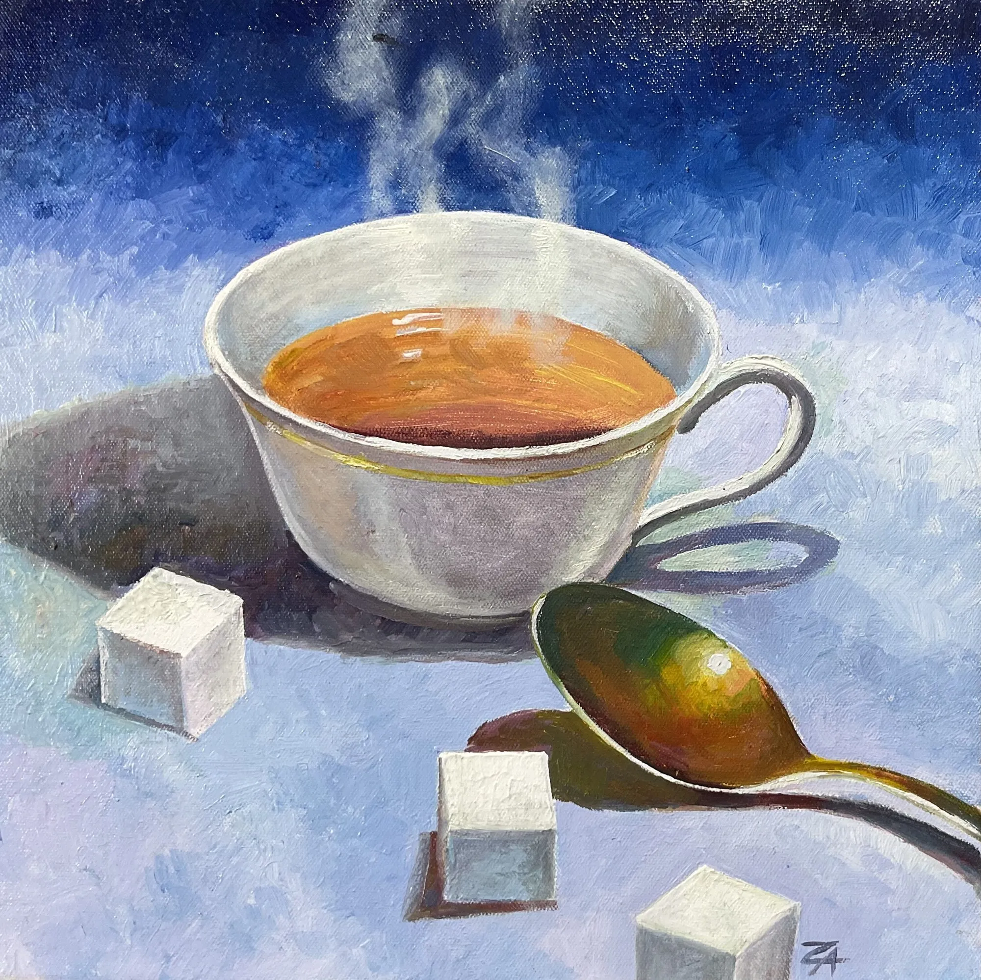 Painting “Study: Tea” by Oleksandr Zinovyev