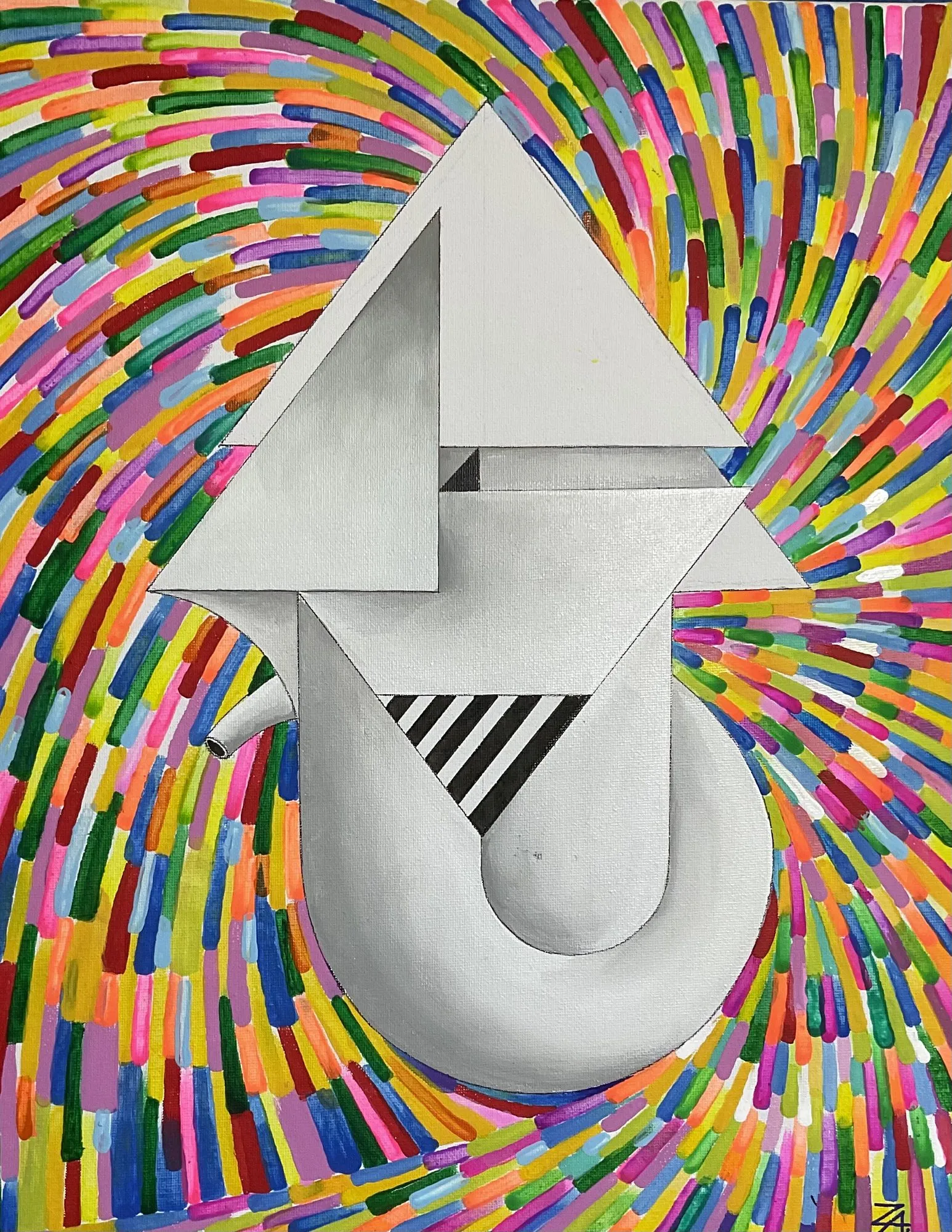 Painting “The Yellow Press Peeps In” by Oleksandr Zinovyev