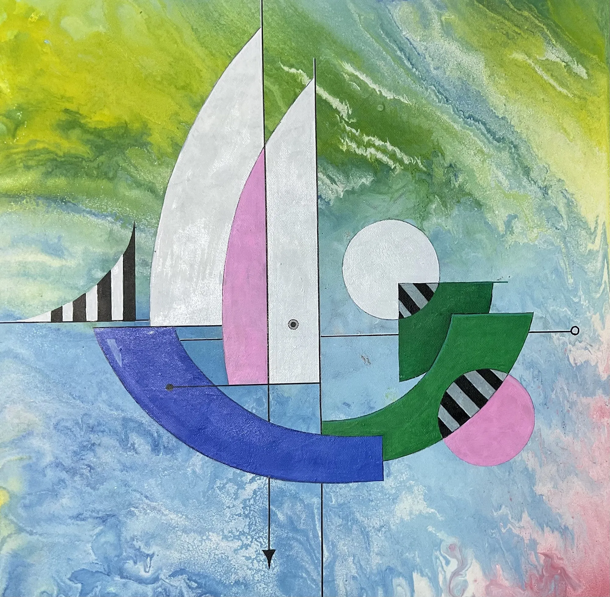 Painting “Little Boat, Abstract” by Oleksandr Zinovyev