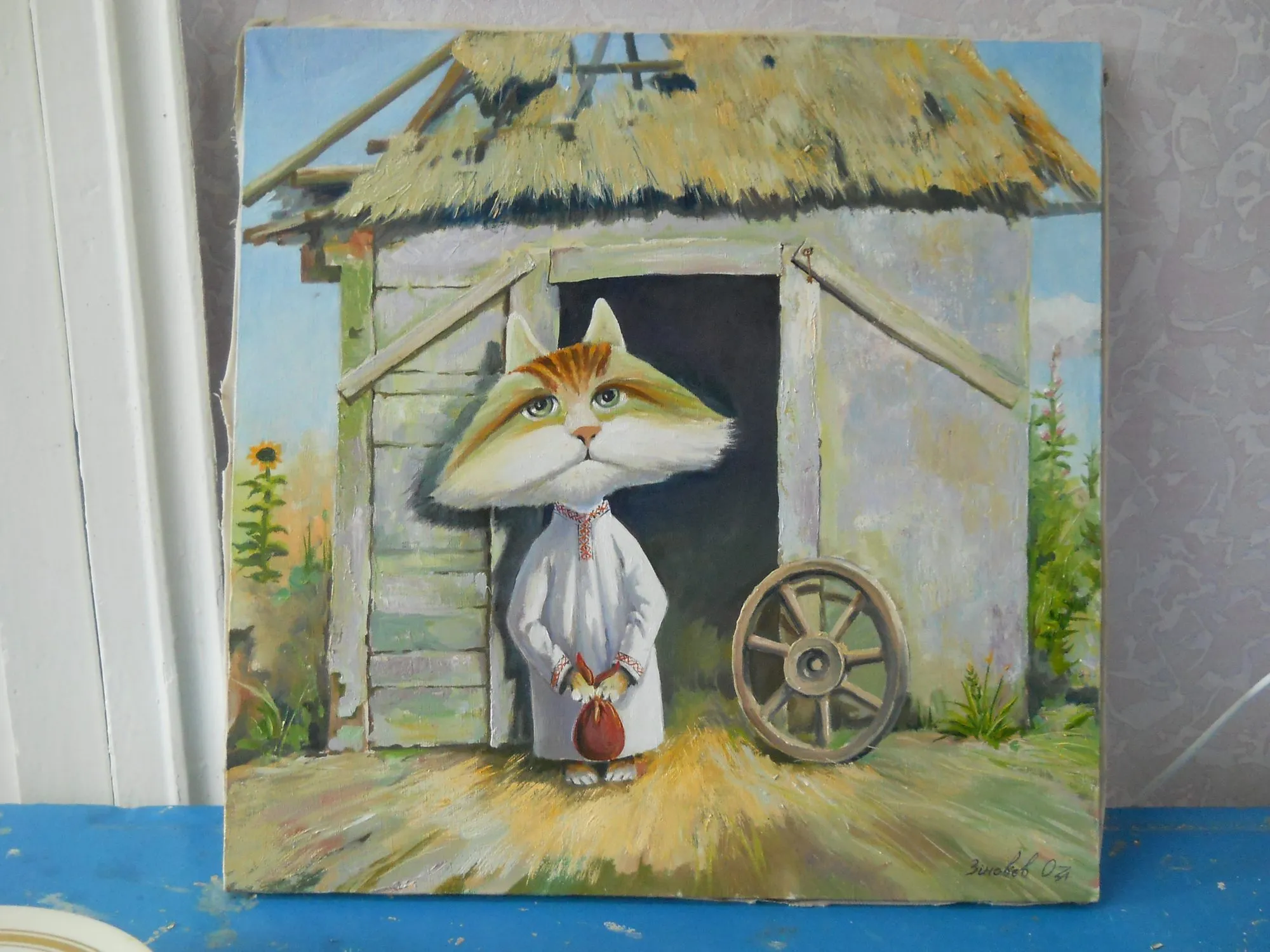 Painting “The Emigrant Cat” by Oleksandr Zinovyev